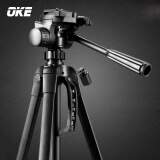 OKE欧科（oke）轻巧便携三脚架云台套装支架 微单数码摄像机旅行用 1.4米 黑色