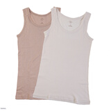 素道 彩棉有机种植棉质背心 男士圆领纯棉时尚休闲修身背心 有机认证 1棕+1白【男士背心】 L