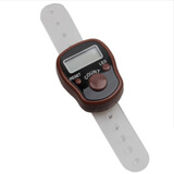 途缘（Tuyuan）五位数手指戒指计数器 带灯手动电子计数器电子数显用品 咖啡色