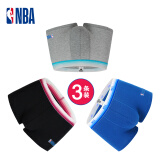 NBA内裤男士中腰平角裤春夏棉修身透气舒适休闲运动底裤男四角短裤衩 黑/灰/蓝 3条 2XL (185/105)