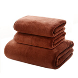 浩宝擦车毛巾磨绒加厚型洗车毛巾超细纤维擦玻璃吸水毛巾抹布洗车用品 咖啡色 60*160（1条）+30*70（2条）