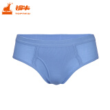 铜牛内衣内裤男士春夏精梳棉罗纹男三角裤NC007 浅蓝色 1条 3XL (185/110)