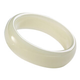 瑾瑶    方解石玉手镯蓝田玉手镯女士玉镯白冰通透送亲人送好友自戴 54-55mm