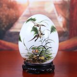 梓琦摆件景德镇陶瓷装饰玄关家居饰品客厅电视柜酒柜博古架工艺品瓷器 路路高升+底座