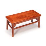 木果果木 红木家具非洲花梨（学名刺猬紫檀） 圆腿圆枨富贵凳 实木方凳 高餐凳家用凳子 双人长凳（长68*宽31*高31）