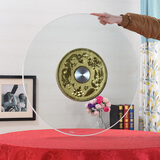 美思来登餐桌转盘钢化玻璃旋转桌面家庭用盘底座圆形桌面酒店圆桌转盘 龙凤呈祥底座 70cm 转盘