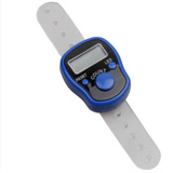 途缘（Tuyuan）五位数手指戒指计数器 带灯手动电子计数器电子数显用品 蓝色