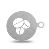 Mongdio 花式拉花咖啡模具 不锈钢图案印花模板 咖啡豆图案 1片