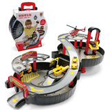 儿童拼装轨道车合金赛车汽车模型男孩轮胎停车场玩具3-6岁 轮胎停车场W200（二层）