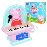 小猪佩奇玩具贝芬乐儿童电子琴音乐鼓麦克风架子鼓尤克里里迷你钢琴 佩奇音乐舞台
