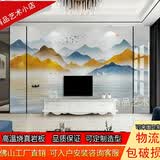 高温微晶岩板电视背景墙瓷砖轻奢新中式客厅山水画影视墙佛山定制 定制图案尺寸联系客服 定制：高温微晶亮光岩板背景/6平方米内