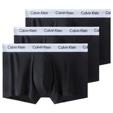 Calvin Klein CK 男士平角内裤套装 3条装 送男友礼物 U2664G 001黑色 S 