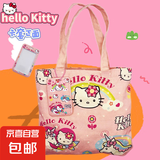 卡通kt小猫帆布包可爱猫咪大容量女士手提包多种图案学生手提袋 彩虹kt（带卡套）