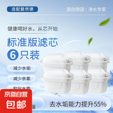 【德国品质】适配碧然德滤芯净水壶过滤器滤水壶通用三代升级版标准版BRITA水壶通用滤芯 六颗装【三代升级版滤芯】