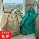 高颜值2025新款透明网纱单肩挎包时尚轻便大容量购物袋渔网沙滩包 卡其色