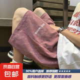 刺绣短裤男士夏季宽松运动休闲裤子潮牌外穿大裤衩美式沙滩五分裤 【重磅高质量清仓】格DK006粉色 2XL 建议体重140-155斤可穿
