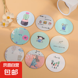卡通化妆镜便携小镜子随身镜口袋镜迷你小号超薄学生圆形镜子携带 【1个】随身化妆镜【图案随机】