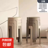家用凳子加厚塑料可叠放摞叠餐桌板凳风车凳高圆凳胶凳子简约椅子 兰陵-8把装【可叠摞收纳】