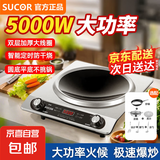 【全网热销500万】凹面电磁炉家用商用5000w大功率猛火爆炒4D防水一体多功能灶 5000W【单机】全铜芯+预约定时