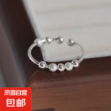 2025年新款足银小灵蛇银戒指小众设计足银尾戒指环女生生日礼物 转运珠戒指【足银】