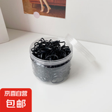 苏纯一次性橡皮筋罐装儿童皮圈彩色发圈加厚加粗黑大人用女扎头小 黑色（500条） 1个