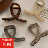 韩版中号发夹2025新款高端马尾盘发抓夹女后脑勺夹子头饰鲨鱼夹 颜色随机【2个装】