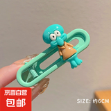 【多巴胺发饰】彩色多巴胺海绵宝宝发夹侧边夹派大星夹子头饰 章鱼哥鸭嘴夹