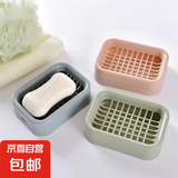 沥水肥皂盒家用外带实用 香皂盒网格双层肥皂托 创意塑料香皂盒 1个装