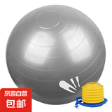 瑜伽球健身球感统训练瑜珈球大龙球加厚充气运动健身器材家用 瑜伽球-灰色【55cm含泵气塞】