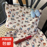 京东物流 奶油风手拿包凯蒂猫大容量便携收纳包高颜值卡通化妆包 满印kitty