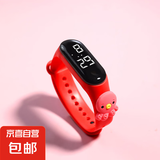 热卖新款可爱卡通LED公仔创意学生电子表塑胶防水手环触控电子表 红色章鱼