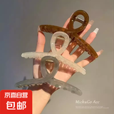 网红鲨鱼夹盘发神器气质发卡成人盘发夹旅行抓夹 果冻鲨鱼夹2个装【混色】