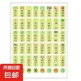 自粘夜光开关标识贴纸家用灯开关面板提示贴装面板开关装饰墙贴纸 【1套】简笔画款-夜光开光标识贴