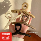 超大号发夹发量多鲨鱼夹抓夹磨砂气质抓夹大号后脑勺发夹子盘发卡 13cm-4件套【四色各1】仅剩66件