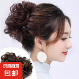 假发发夹头发发包盘发器拉花头饰卷发后脑勺花苞头花马尾蓬松成人 抓夹卷发圈深棕色