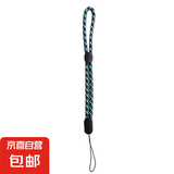 手机挂绳短款手腕绳男女个性创意挂脖绳长款挂件U盘挂绳简约手机链钥匙挂件 麻花短款-蓝色