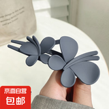 网红高级感蝴蝶夹子后脑勺盘发神器发夹女鸭嘴抓夹发卡一字夹头饰 灰蓝