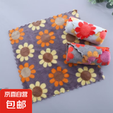 珊瑚绒印花小毛巾加厚柔软吸水擦脸洗手厨房抹布多功能方巾随机花 30*30cm印花随机3条