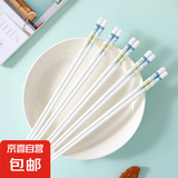 陶瓷陶瓷筷子家用象本防霉抗菌高档白瓷一人一高温 水仙花花筷子5双装