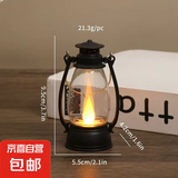 拍照补光灯可晃动复古小夜灯非明火梦幻桌面摆件拍照道具 复古小夜灯【中型】