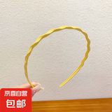 【5元5件更划算】糖果色波浪发箍女款简约甜美细头箍外出百搭时尚 黄色一个装