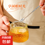 【采销推荐】玻璃杯盲盒玻璃杯套装高脚杯啤酒杯高颜值玻璃水杯 锤纹把杯1个无勺