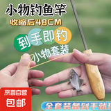 小物钓鱼竿套装便携式鱼竿超短节溪流竿儿童钓鱼竿微物钓小鱼手竿 1.2m （单支鱼竿-活动款）
