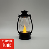 【露营灯】创意复古手提小夜灯网红迷你氛围小马灯桌面摆拍油灯 复古手提小夜灯【黑色1个】