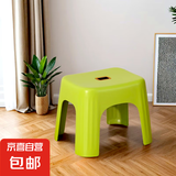 奶油风家用小凳子加厚塑料凳可叠放耐用儿童凳学生寝室成人矮凳 【特惠款】浅绿色1个装