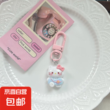 新款百变KT猫咪钥匙扣可爱卡通树脂挂件书包挂饰小礼品情侣钥匙链 【KT猫钥匙扣】挎包小猫