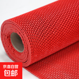 入户门地垫加厚浴室防滑垫塑料淋浴房卫生间网格疏水进门镂空脚垫 红色 4.5mm厚1.6米宽(拍几件是几米长)