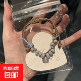 新中式蝴蝶景德镇陶瓷串珠编织2025新款复古国潮民族风手饰 颜色随机一条装