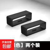 通用手表扣环配件硅胶表带固定活动圈橡胶表圈表扣手表带环圈表带扣环卡扣圈智能手表环带配件 黑色*2个 适用：22mm
