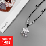 爆款平安锁项链黑绳长命锁国潮手工编织吊坠情侣平安锁礼物 平安锁项链【黑色绳】1条